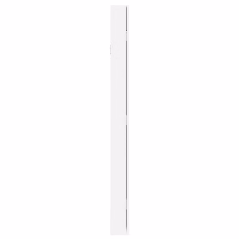 Berkfield Home Wall Mounted Mirror Jewellery Cabinet with Lock, White, W: 30 cm, D: 8.5 cm, H: 106 cm