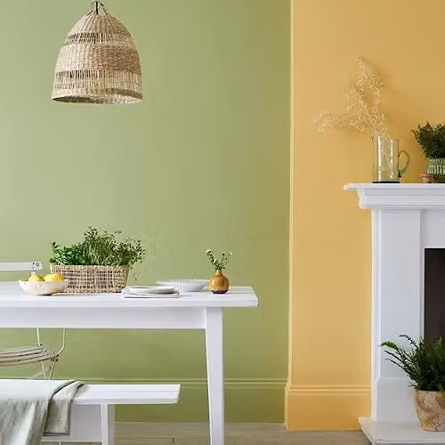 Rust-Oleum Yellow Matt Kitchen Wall Paint, Mould Resistant, 2.5 l – 3