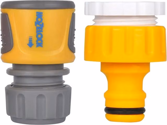Hozelock Threaded Soft Touch Tap Connector in Yellow – 1