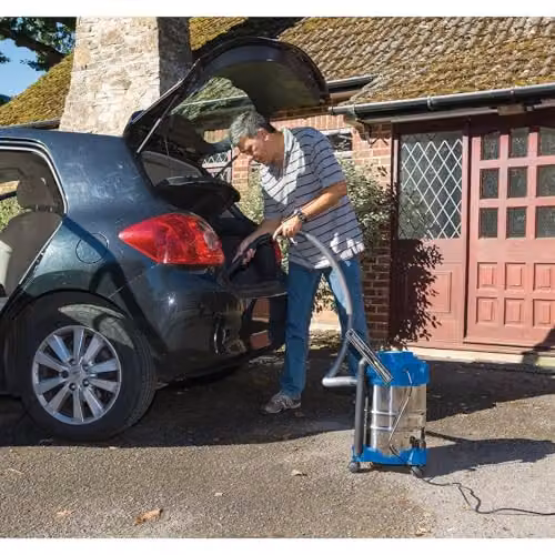 Draper 1250W Blue Wet and Dry Vacuum Cleaner with 20 L Capacity and Blow Function – 4