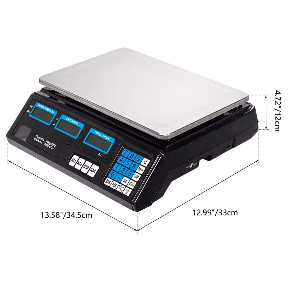 EONLION Black Commercial Digital Electronic Weighing Scale – 2