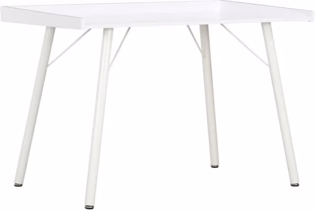 Berkfield Modern White Corner Home Office Desk W/D/H: 90 x 50 x 79 cm