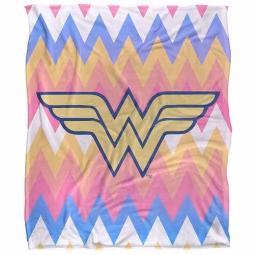 DC Comics Wonder Woman Multi-Colour Super Soft Microfibre Throw Blanket W/D/H: 152 x 127 cm