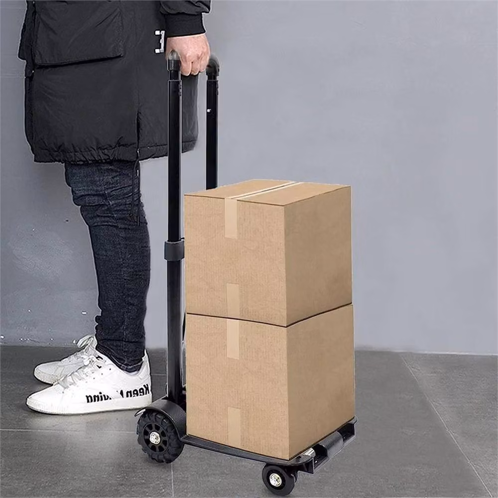 VOGREX Heavy Duty Steel Folding Trolley, Black, 75kg Capacity – 6