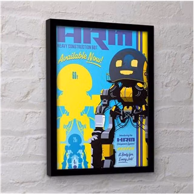Netflix HRM Multicolour Framed Retro Paper Poster