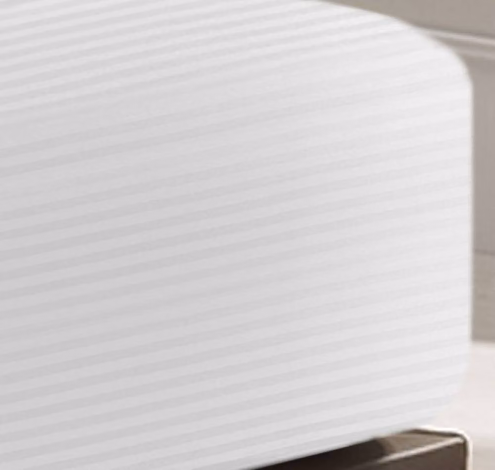 Homes-Linen Extra Deep Microfibre Striped Fitted Bed Sheet, White, Size: Single, W/D/H: 90 x 200 x 40 cm – 2