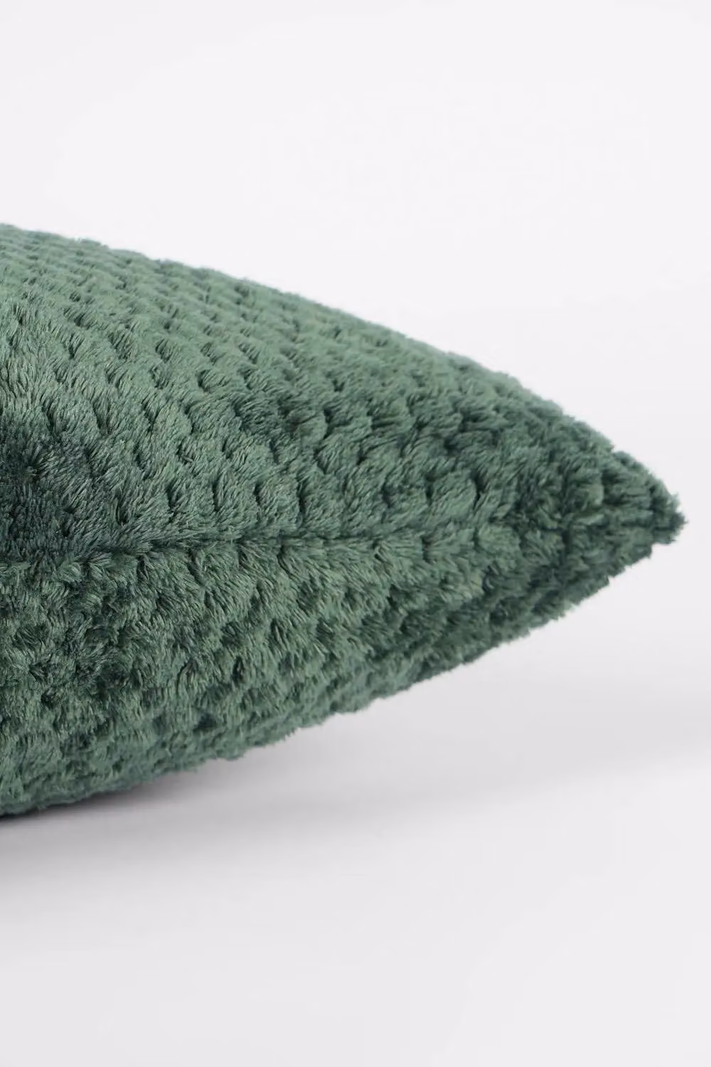 OHS Set of 4 Waffle Fleece Square Cushion Covers, Green, W/D/H: 45 x 45 x 45 cm – 2