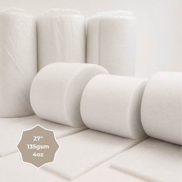 Green Loft Recycled Polyester Wadding, White, 5m, 4oz, 27 Inch Wide