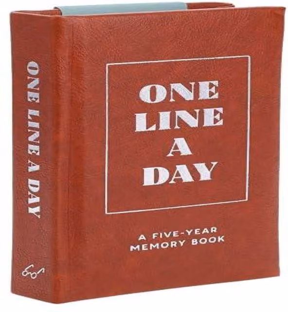 Chronicle Books Luxe One Line a Day Diary in Multicolour and Red