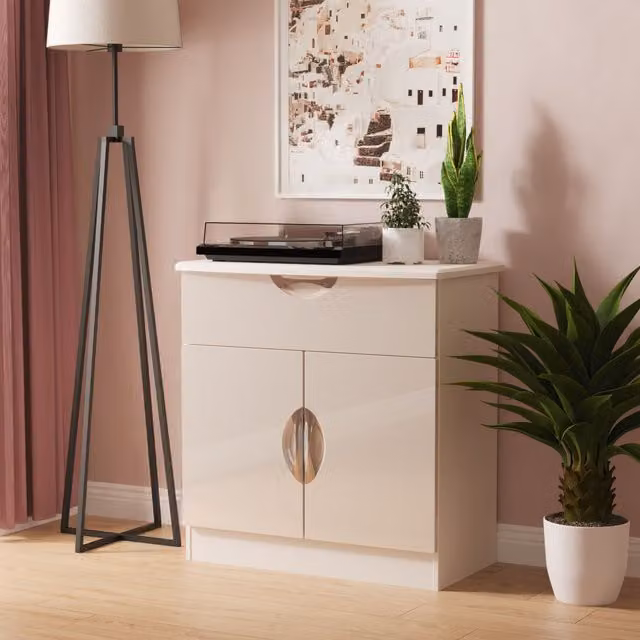 2 U Holborn Ready Assembled 1 Drawer 2 Door Sideboard in Beige – 1
