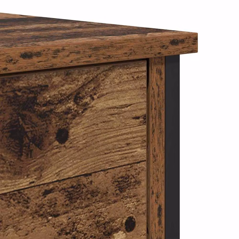 Berkfield Home Stylish Bedside Cabinet in Brown Old Wood, W/D/H: 40 x 42 x 60 cm – 6