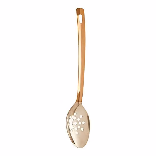 Orsina Stainless Steel Slotted Spoon with Copper Finish Handle
