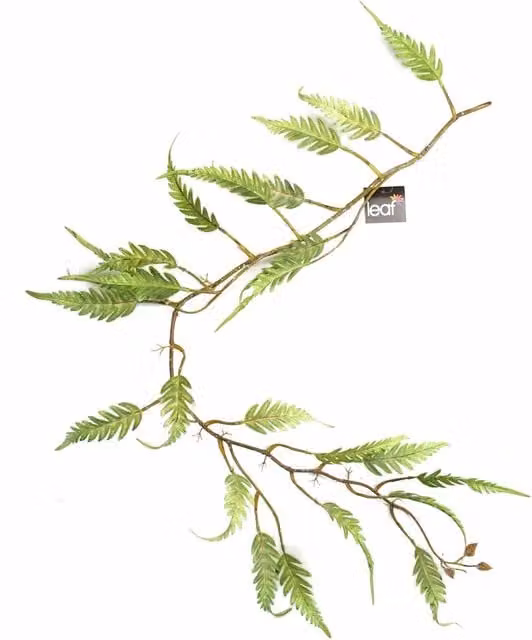 Leaf UK Green Artificial Hanging Fern Foliage Plant, Length: 125 cm