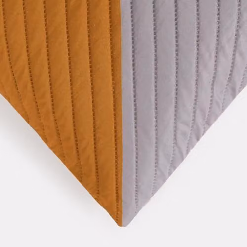OHS Set of 2 Yellow Geometric Pinsonic Square Cushions with Removable Covers, W/D/H: 45 x 45 x 45 cm – 3