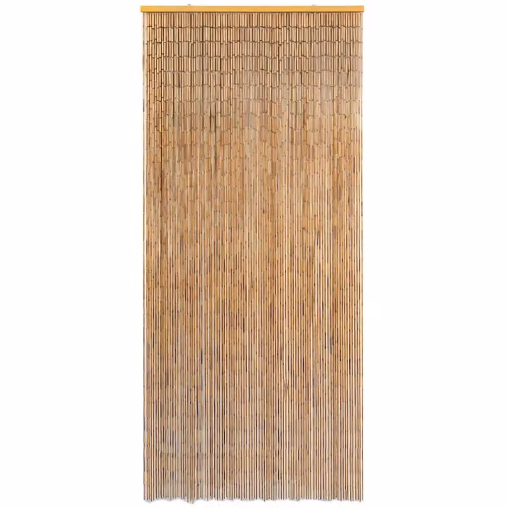 Berkfield Home Bamboo Insect Door Curtain in Brown, W/H: 90 x 220 cm – 2