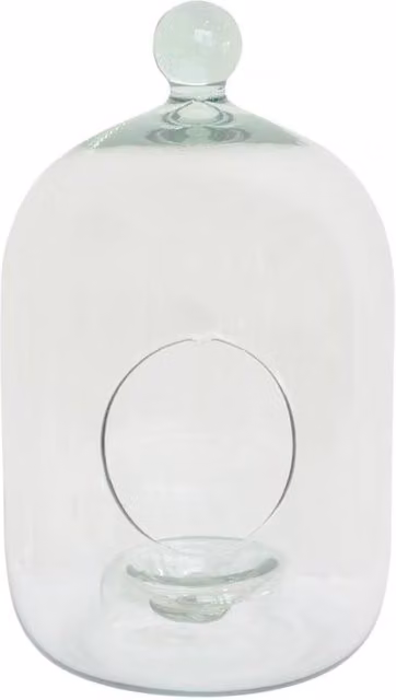 Ivyline Glass Bell Jar Open Terrarium, Clear, H: 30 cm, D: 15 cm