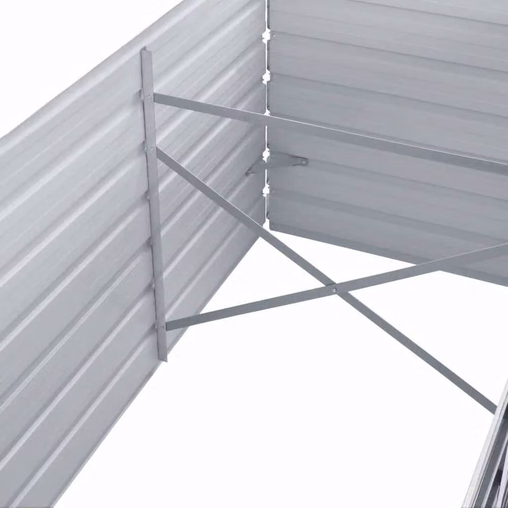 Berkfield Home Garden Galvanised Steel Raised Bed, Grey, W/D/H: 320 x 80 x 77 cm – 3
