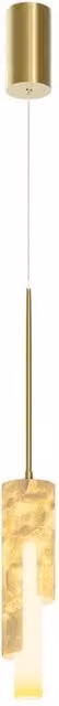 Netlighting Maris LED Slim Pendant Ceiling Light in Gold/Brass, 2700K Warm White, Dimmable and Height Adjustable