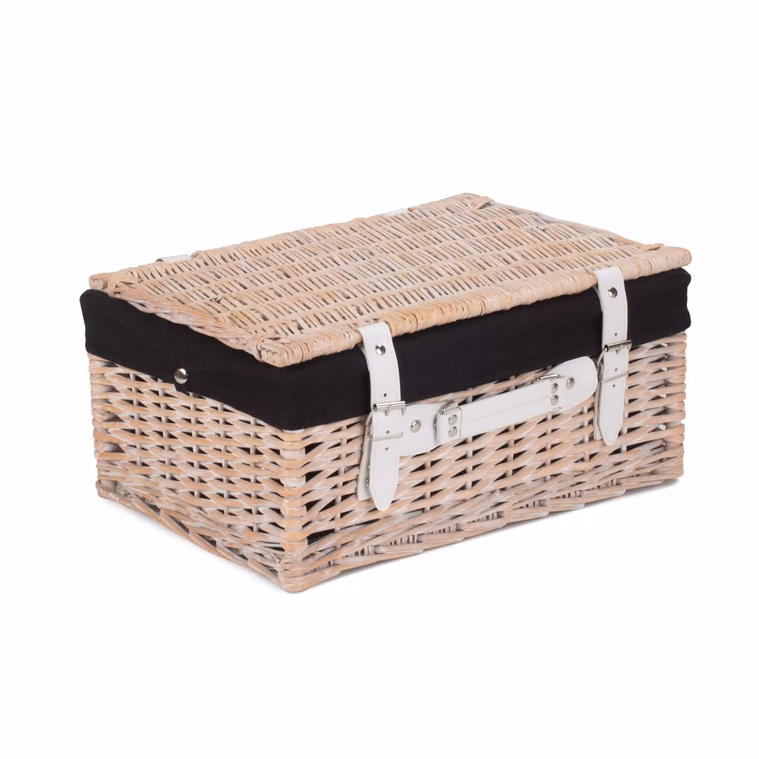 Red Wicker Hamper with White Cotton Lining, W/D/H: 41 x 30 x 19 cm – 2