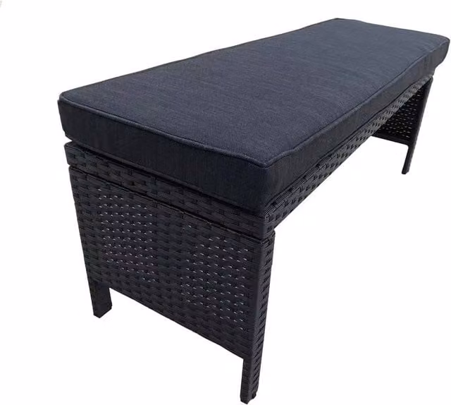 FURNITURE ONE Dark Brown Rattan Patio Bench Seat – 1