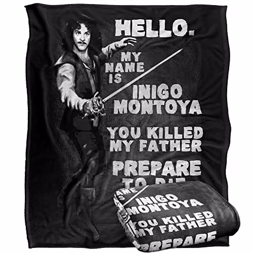Princess Bride Hello Again Silky Touch Super Soft Fleece Throw Blanket in White, W/D/H: 152 x 127 cm