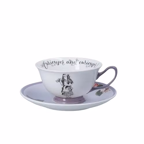 Mikasa Floral Pink Bone China Tea Cup and Saucer Set, 140ml – 1