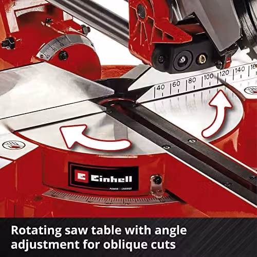 Einhell TE-SM 36/210 Li-Solo Cordless Sliding Mitre Saw, Red – 3