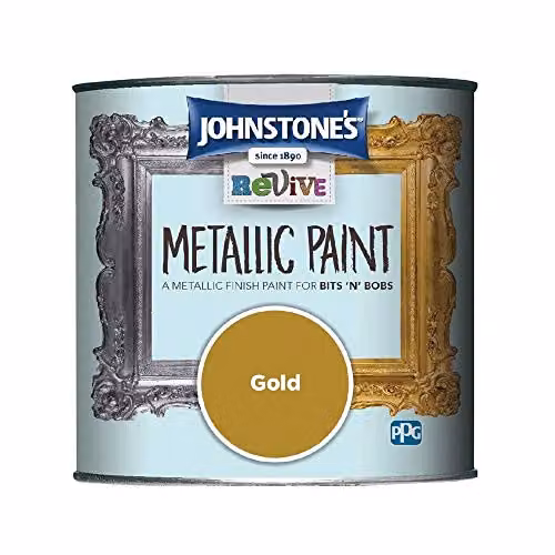 Johnstone's Opaque Metallic Gold Paint, 375ml