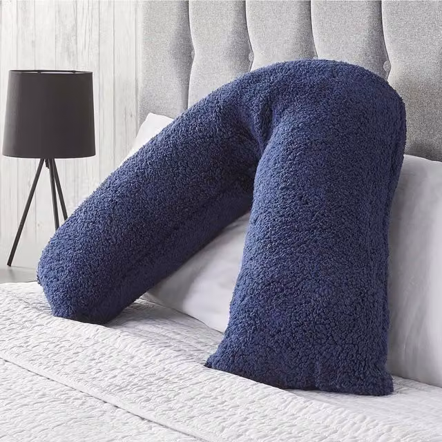 Huggleland Teddy U-Shaped Support Cushion in Blue