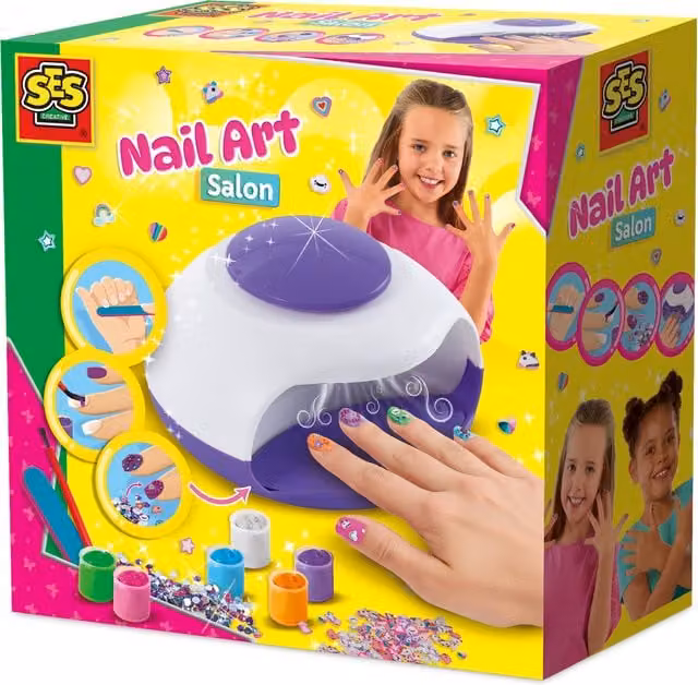 SES Creative Beauty Hairdresser Wooden Toy in Pink and Multicolour