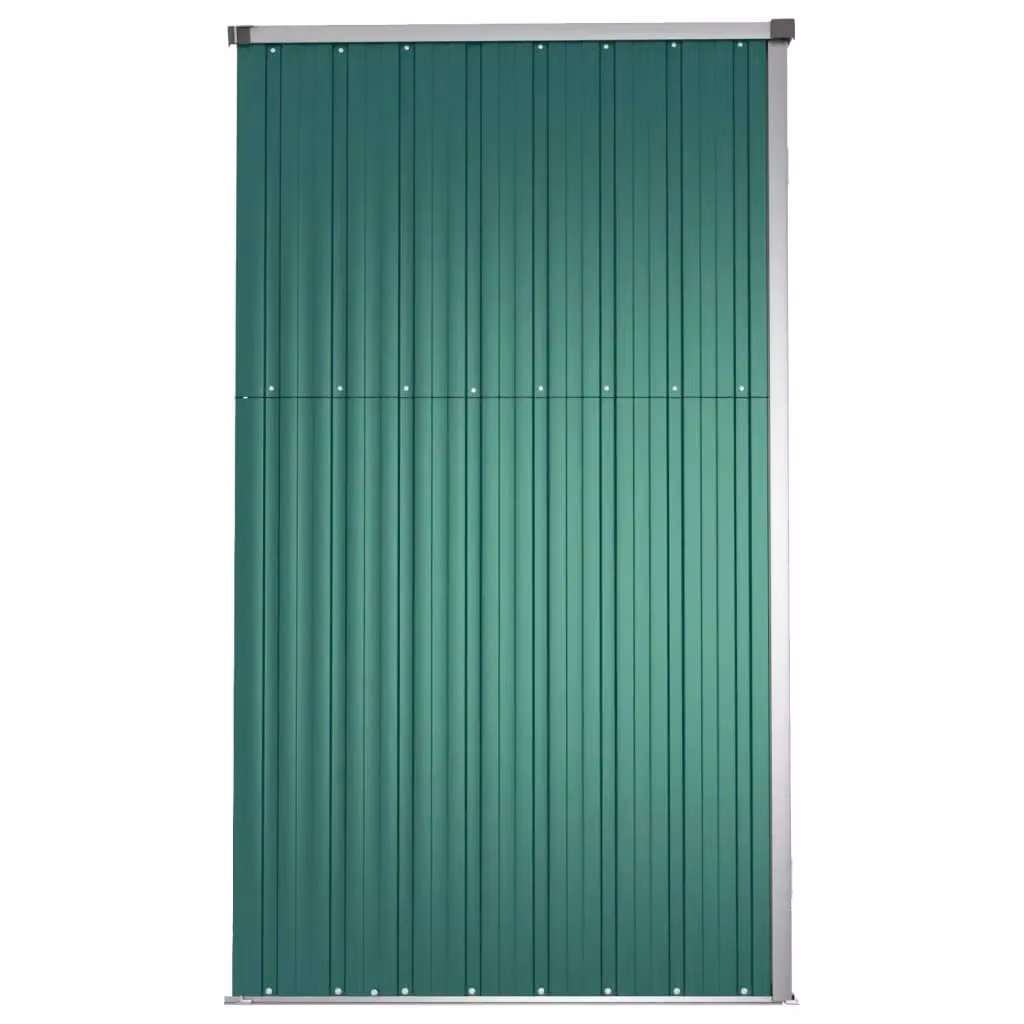 Berkfield Home Green Pent Garden Tool Shed in Galvanised Steel, H x W x D: 161 x 225 x 89 cm – 3
