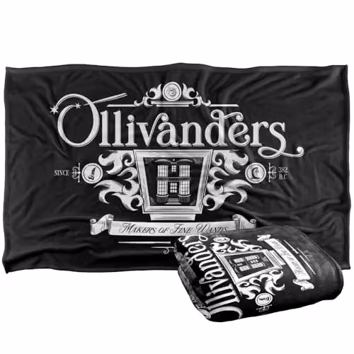 Warner Bros. Harry Potter Olivanders Silky Touch Super Soft Fleece Throw Blanket, Multicolour, W: 91.44 cm x L: 147 cm – 1