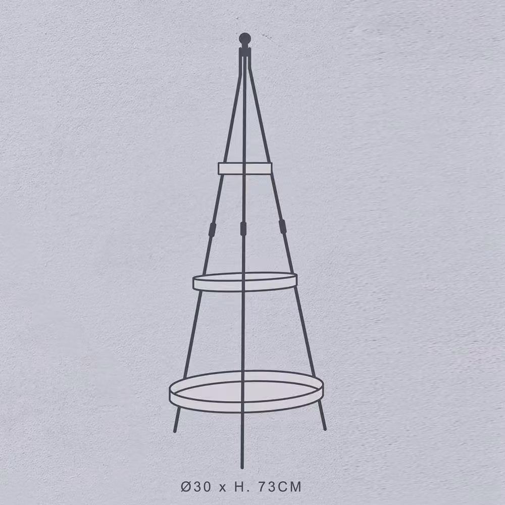 EONLION 3 Tier Black Metal Pyramid Rack Display Stand – 2