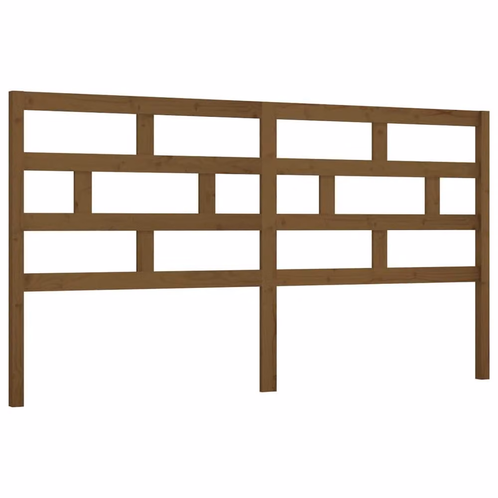 Berkfield Home Beautiful Bed Headboard in Honey Brown Solid Pine Wood, W: 186 cm, D: 4 cm, H: 100 cm – 2