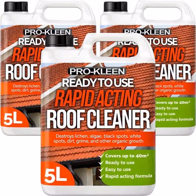 ProKleen Rapid Acting Roof Cleaner Ready to Use Formula, 3 x 5L, Clear – 1