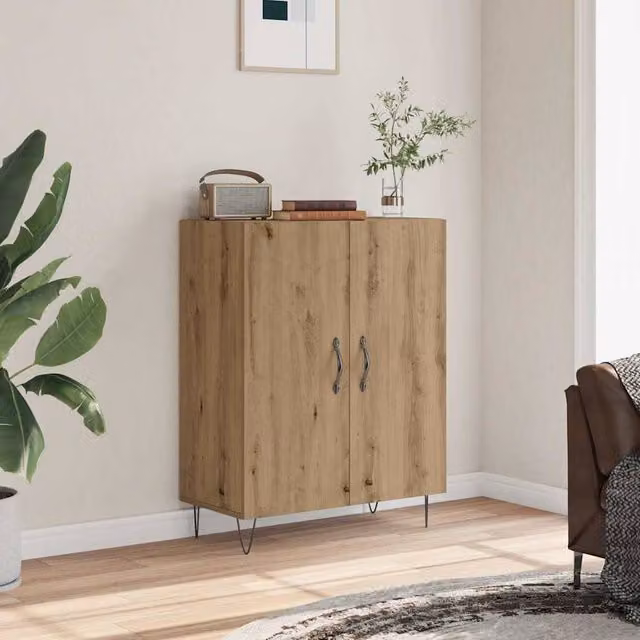 Berkfield Home Artisan Oak Sideboard in Brown, W/D/H: 69.5 x 34 x 90 cm – 1