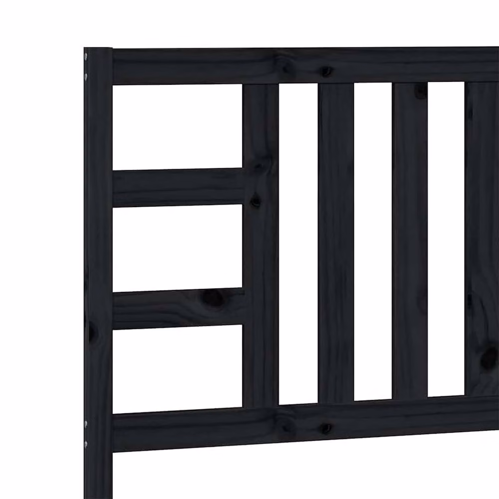 Berkfield Home Beautiful Bed Headboard in Black Solid Pine Wood, W/D/H: 96 x 4 x 100 cm – 4
