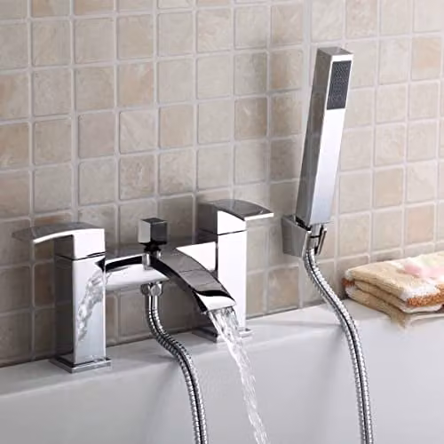 Nes Home Chrome Waterfall Bath Filler and Shower Mixer Tap – 1