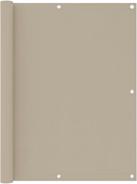 Berkfield Home Balcony Screen in Beige Oxford Fabric, W: 120 cm, L: 600 cm – 1