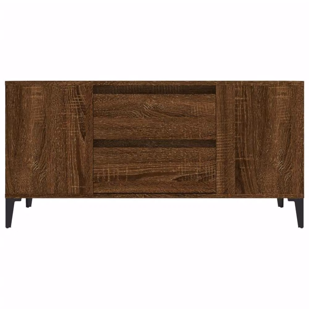 Berkfield Home Brown Oak TV Cabinet W: 102 cm, D: 44.5 cm, H: 50 cm – 4