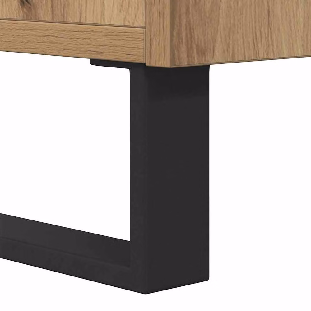 Berkfield Home Artisan Oak Sideboard in Brown, W/D/H: 100 x 36 x 60 cm – 3