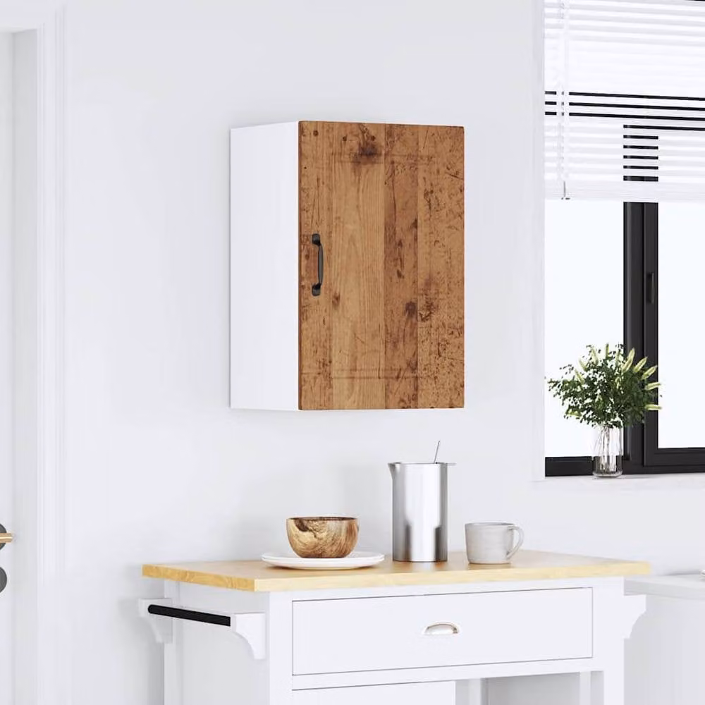 Berkfield Home Porto Old Wood Wall Cabinet in Brown – 2