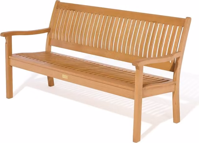 Rowlinson Farnham 3 Seat Classic Wooden Bench in Brown