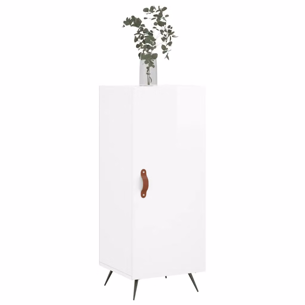 Berkfield Home Modern High Gloss White Sideboard, W/D/H: 34.5 x 34 x 90 cm – 2