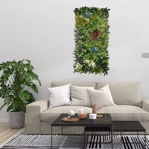 Lushspire Ark Mat Artificial Plant Wall Panel, Green, W: 100 cm, H: 50 cm – 7