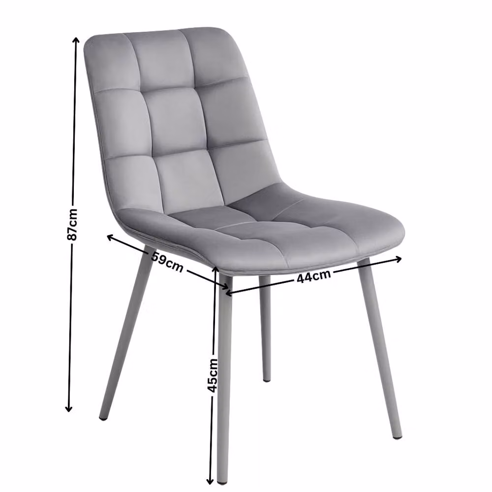 Kosy Koala Brown Oak Effect Dining Set with 4 Grey Velvet Chairs and Bench – 2