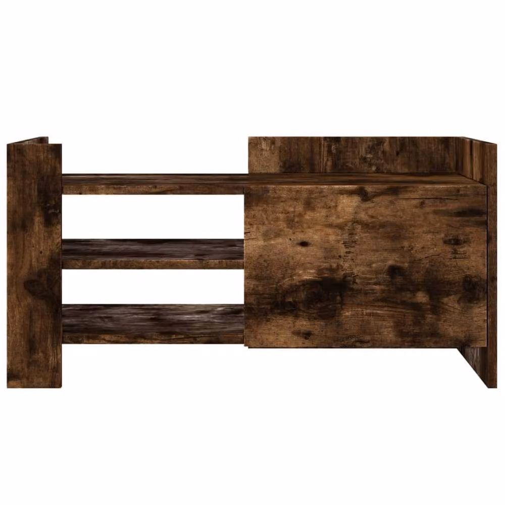 Berkfield Home TV Cabinet in Smoked Oak Brown, W/D/H: 80 x 35 x 40 cm – 3
