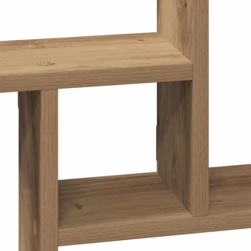 vidaXL Set of 2 Wall Mounted Shelves in Artisan Oak Brown, W/D/H: 50 x 12 x 50 cm – 2
