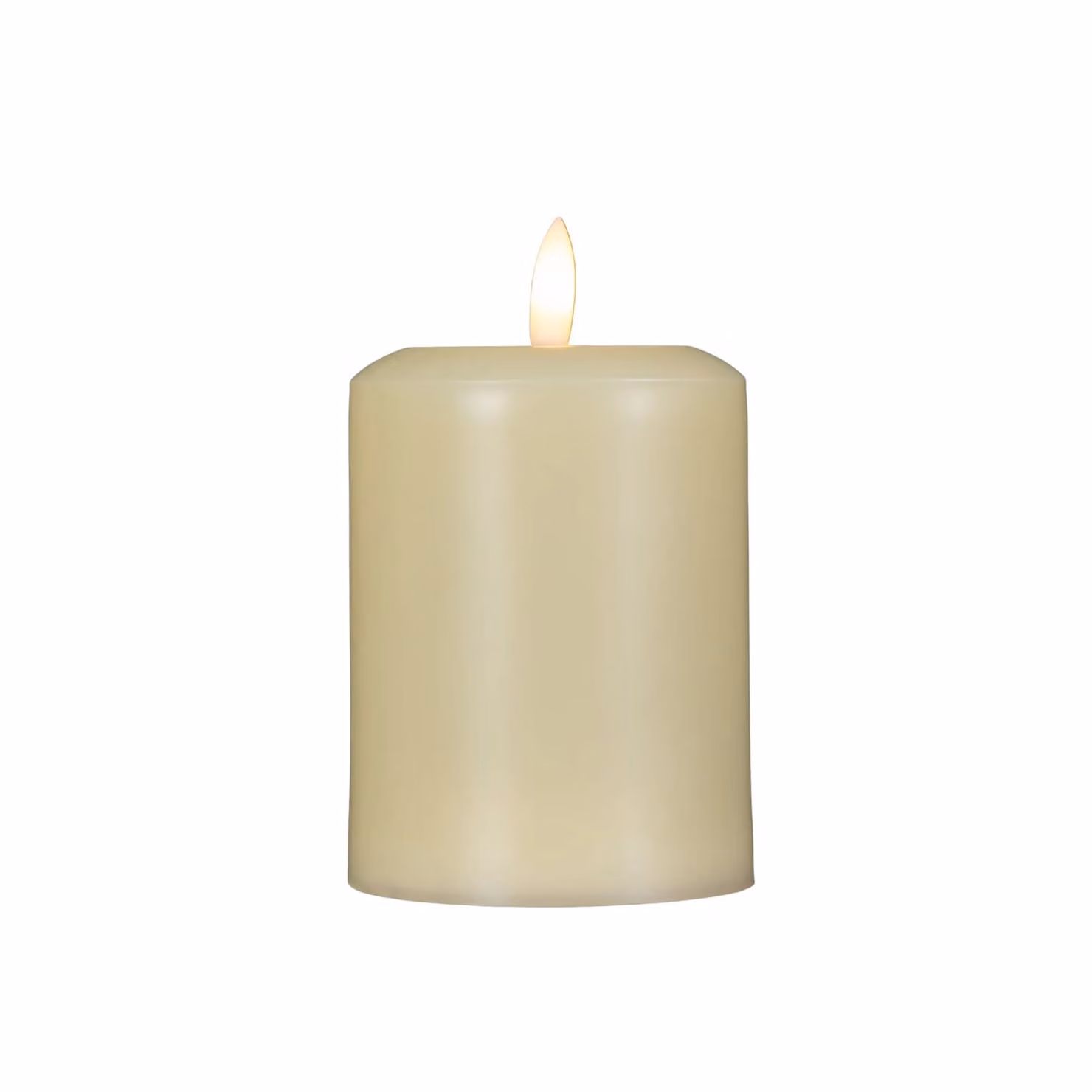 Samuel Alexander Cream Flickering Flameless LED Pillar Candle, Height: 13 cm – 4