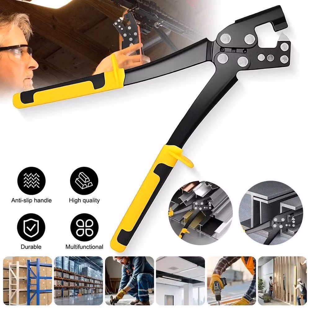 NESTLUNE Steel Stud Crimper Hand Keel Metal Punch Lock in Black W: 520 mm, L: 10000 mm – 3